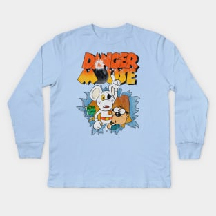 Vintage Danger Mouse Kids Long Sleeve T-Shirt